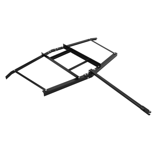 Takywep Heavy Duty Lawn Leveling Rake with Drag Harrow, 48-72" Adjustable Width, 4FT Reinforced Chain, Tow-Behind Grader for ATV UTV Tractor Mower, Perfect for Gravel, Soil, Yard and Lawn Landscaping - size: 74 in, Link