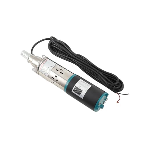 12V DC Submersible Deep Well Pump, Solar Water Pump - Black