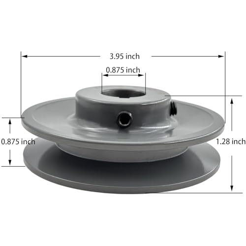 BK40-7/8 Sheaves,v Belt Pulley 7/8 inch bore 3.95" OD,Motor Pulley Cast Iron for A AX B BX 4L 5L V-Belts,BK4078 Pulley