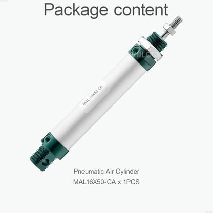 MAL16x50 Mini Air Cylinder 16mm Bore 50mm Stroke Double Acting - size: 16mm x 50mm