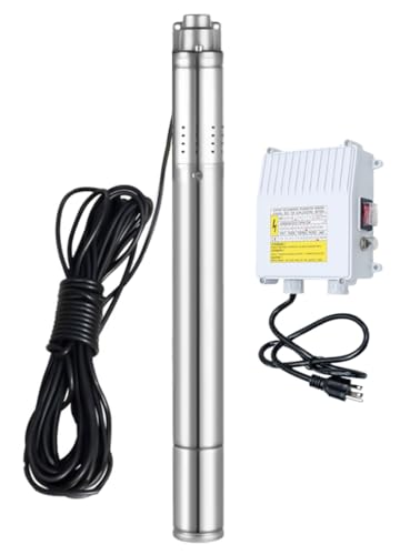 2" Deep Well Submersible Pump with Control Box, 1/2HP 110V Deep Well Pump - size: 2"-110V