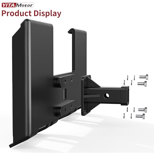 YITAMOTOR 3/8" Skid Steer Mount Plate with 2" Removable Receiver, Black - color: Black