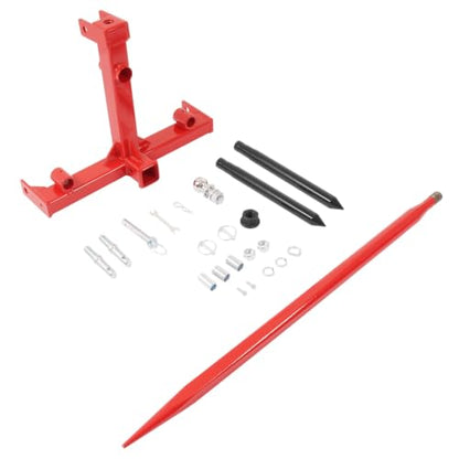 Suitable for 3-Point Hay Bale Spear with 3000 LB Capacity - Cat 1 Tractor Receiver Hitch & Gooseneck Ball