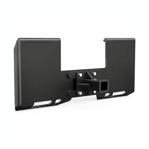 Skid Steer Mount Plate – 3/8 in, 2" Receiver, Black - color: Black