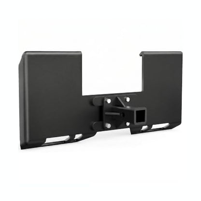 Skid Steer Mount Plate – 3/8 in, 2" Receiver, Black - color: Black