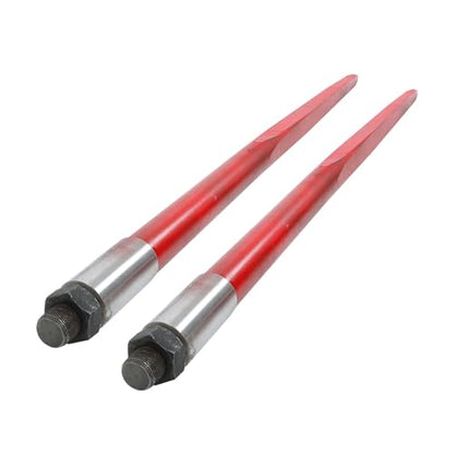 Suitable for 2 Pcs 49'' Hay Bale Spear 4500lb Capacity Quick Attach Replacement for Skid Steer Tractor Lift