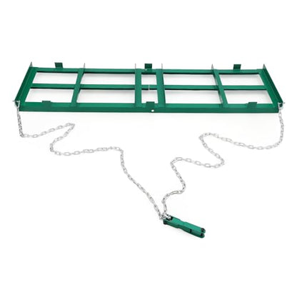 Heavy Duty Steel Driveway Drag Harrow – 96" Wide with Chain System, Tow-Behind Lawn Leveler Grader for ATV, UTV, Tractor, Mower – Ideal for Dirt, Sand, Landscape – Chain ATV - 96 inches - size: 96 in