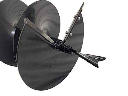GardenTrax Earth Auger Spiral Drill Bit 12” x 36”, Post Hole Digger with 7/8" Drive Shaft - size: 12"
