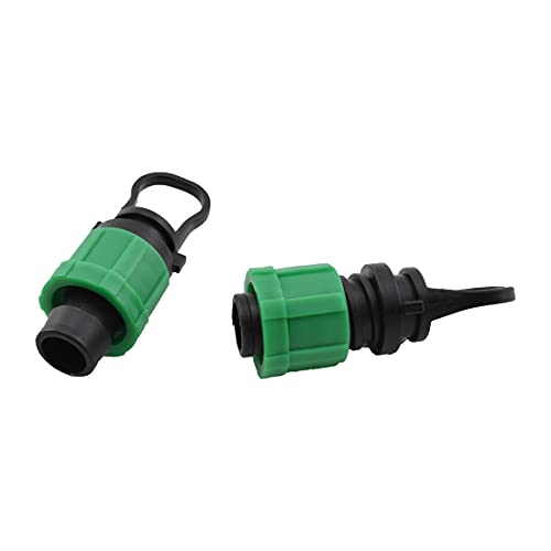 8PCS Drip Irrigation Tubing End Cap Plugs Universal Barbed Locking Fittings - color: Plug Connectors