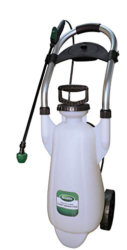 Scotts Manual Pump, Wheeled Cart Sprayer, 3 Gallon, White, 190618W