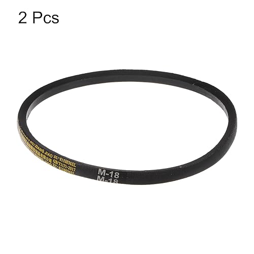 HARFINGTON 2Pcs M-18 Rubber V Belt 18" Lp 10mm W 5.5mm H, JIS Standard - size: 18"