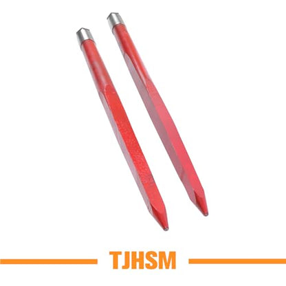 43In 3000 lbs 2PCS Hay Bale Forks Dedicated Agricultural Hay Bale Handling Replacement for Tractor Loaders