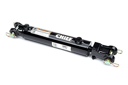 Chief WC Welded Hydraulic Cylinder – 2 Bore x 4 Stroke, Double-Acting Clevis-End Universal Cylinder – 3000 PSI, 1.125" Rod, 1" Pin, SAE 8 Ports – 14.25" Retracted – Part Number 287001 - size: 2x4