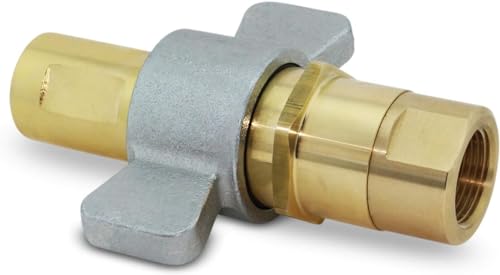 1" NPT Wet-Line Wing Nut Heavy Duty Hydraulic Quick Disconnect Coupler/Coupling Set for Live Bed Dump Trailer Hydraulic Systems - size: 1“ NPT