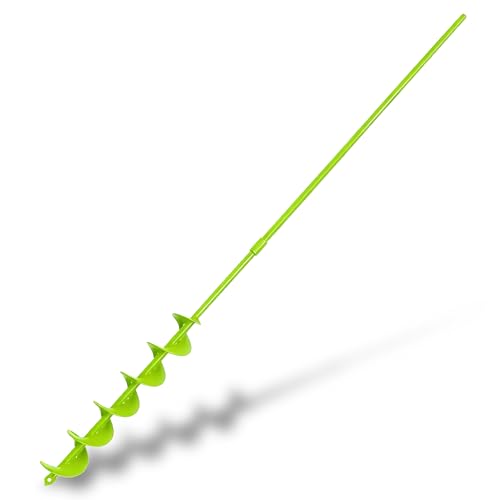 TCBWFY 2x32 Inch Auger Drill Bit for Planting - Long Handle Easy Planter Garden Auger - Bulb & Bedding Plant Augers - Post Hole Digger for 3/8”Hex Drive Drill - size: 2"x32"-Green