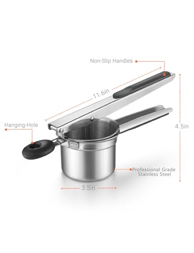 Potato Ricer, Stainless Steel Fruit and Vegetables Masher