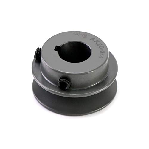 QWORK Single Groove Web Sheaves, 2.05" OD 3/4" Bore V-Belt Sheave for V-Belt, AK2034