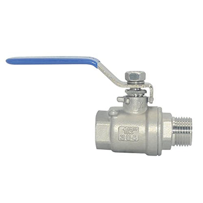 DAN SPEED 1/2 Inch Male x Female NPT Ball Valve S304 Stainless Steel,Full Port Heavy Duty for Water, Oil, and Gas,1000WOG (1/2 inch) - size: 1/2 inch