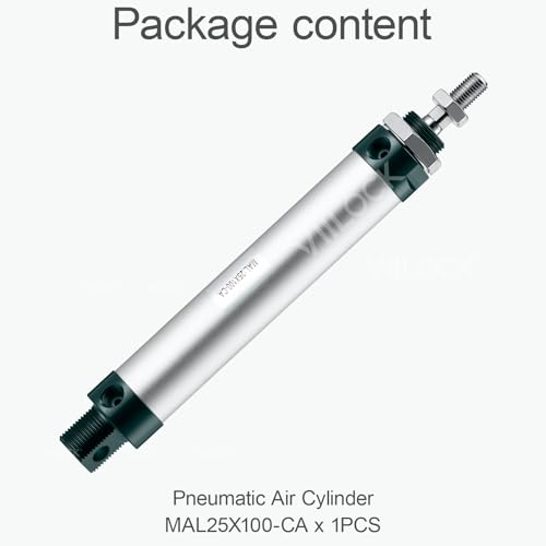 MAL25x100 Mini Air Cylinder 25mm Bore 100mm Stroke Double Acting - size: 25mm x 100mm