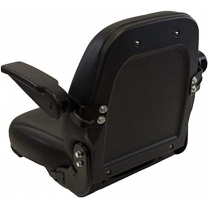 116-2943 Black Seat Fits Bobcat, New Holland, JLG, Caterpillar, Case