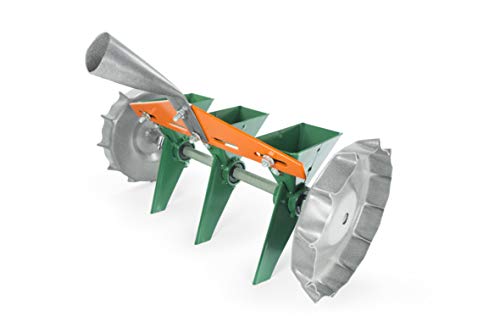 Varomorus Metal Precision Manual Seeder for Vegetables Greens Onion Radish Beets (3-Row) - size: 3-Row