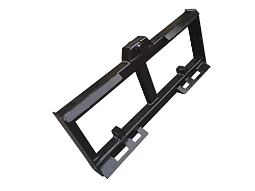 Skid Steer Single Hay Bale Spear Attachment Frame Only, Rated 3000 LB, Quick Attach - size: Frame Only