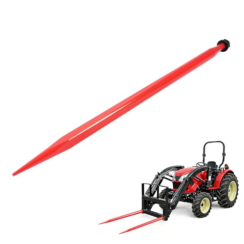 ALMULOO 47" Hay Spear, Bale Spears for Tractors, Loaders, Skid Steers Quick