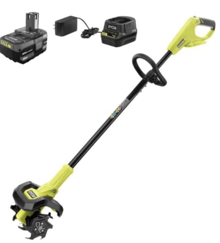 RYOBI ONEAND 18V 8 in. Cordless Cultivator with 4.0 AH Battery and Charger P2750