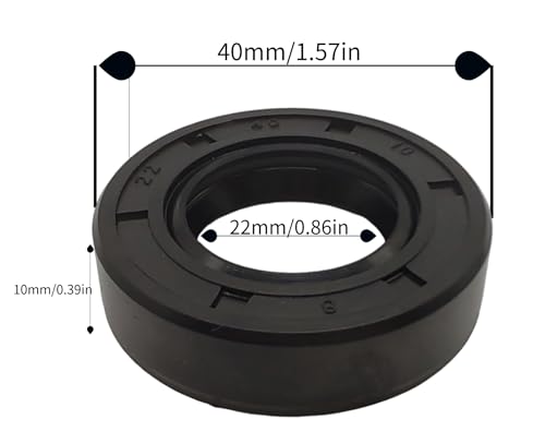 DUODUO Replacement General Transmission RS800 Axle Seal GT41857 GT41857-B Compatible with Poulan Ariens Craftsman Husqvarna YTA22V46 YTA24V48 YTA18542 Lawn Tractor, Husqvarna 587086401, 590100301 2 Pc