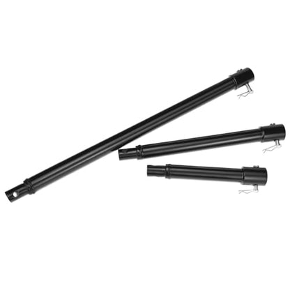 QWORK 3-Piece Auger Extension Drill Bit Set (8", 12", 20") – Fits 3/4" Shaft, Heavy Duty Post Hole Digger Replacement for Earth Ice Deep Drilling
