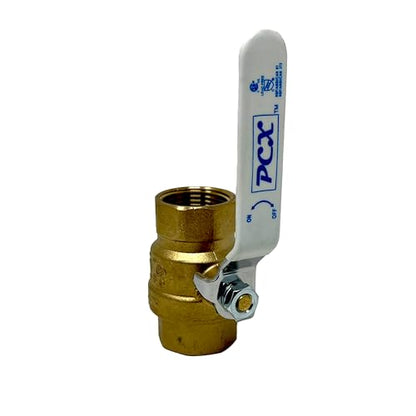 PROCURU 1-Pack 1-Inch FIP Female NPT Threaded (FxF) Heavy Duty Brass Ball Valve, Full Port, 600 WOG, Certified Safe (3BT100-1P) - size: 1 Inch (1-Pack), style: Heavy Duty (FxF)