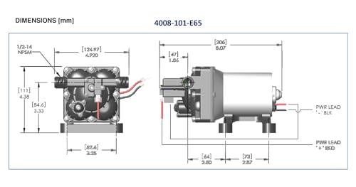 PENTAIR SHURFLO Revolution 4008-101-E65 RV Fresh Water Pump 12V 3.0 GPM 55 PSI Quiet Automatic Demand Diaphragm By-Pass Pump