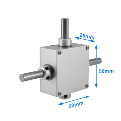 90 Degree Right Angle Bevel Gearbox 1:1 Forward Double Output Shaft 6mm - size: 6mm 2 Forward Output