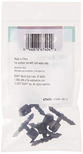 Orbit 4-Pack (20 Total Fittings) 1/4 Inch Barbed Drip Irrigation Tubing Shut-Off Valve - 5 Pack……