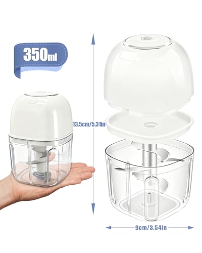 Joyzan Electric Garlic Chopper, Mini Food Processor Veggie Grinder 350ML
