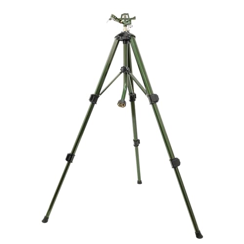 RESTMO Adjustable Full Metal Tripod Sprinklers for Yard Large Area - size: 1 Pack