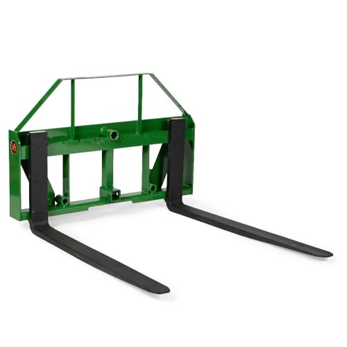 Titan Attachments UA USA Made Pallet Fork Frame Attachment, 36" Fork Blades, Fits John Deere Global Euro Tractors, Rated 4,500 LB