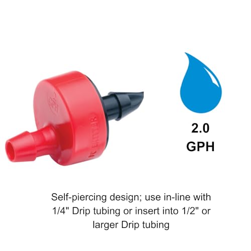 Rain Bird SW20-30PS Drip Irrigation Spot Watering Dripper/Emitter, 2 Gallon Per Hour, 300-Pack - size: 300-Pack, style: 2 GPH