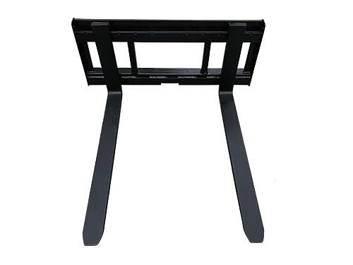 48" Skid Steer Pallet Fork Frame w/Guard Attachment, 48" Fork Blades, 4000 LB, Quick Attach - size: 48" Pallet Fork w/Guard Attachment