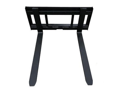 48" Skid Steer Pallet Fork Frame w/Guard Attachment, 48" Fork Blades, 4000 LB, Quick Attach - size: 48" Pallet Fork w/Guard Attachment