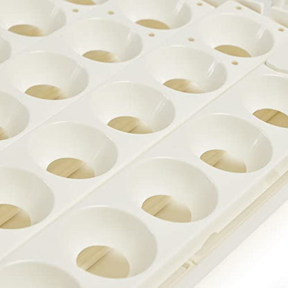 Farm Innovators Automatic Egg Turner, 41 Spot Chicken Egg Turning Tray with Thermometer for Improved Hatching Rate - Compatible with Select Incubators - size: Pack of 1