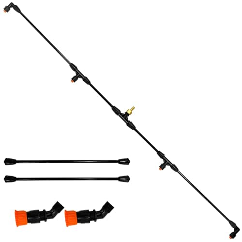 4 Nozzles Sprayer Boom Kit with 3/8" Brass Fitting Sprayer Boom Wand