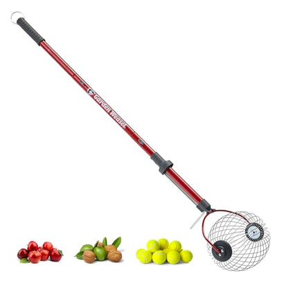 GARDEN WEASEL Large Nut Gatherer Roller for Walnuts Tennis Balls Apples - size: Large, Objects 1.5" to 3"