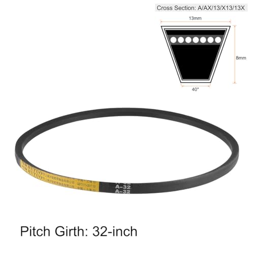 uxcell A32 Drive V-Belts 32" Lp, 13mm W, 8mm THK, JIS Standard 2pcs - size: 32"