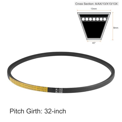 uxcell A32 Drive V-Belts 32" Lp, 13mm W, 8mm THK, JIS Standard 2pcs - size: 32"