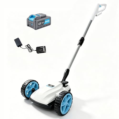 RB 40V 9" Mini Cordless Lawn Mower with Battery & Charger for Small Yards - size: 9 IN