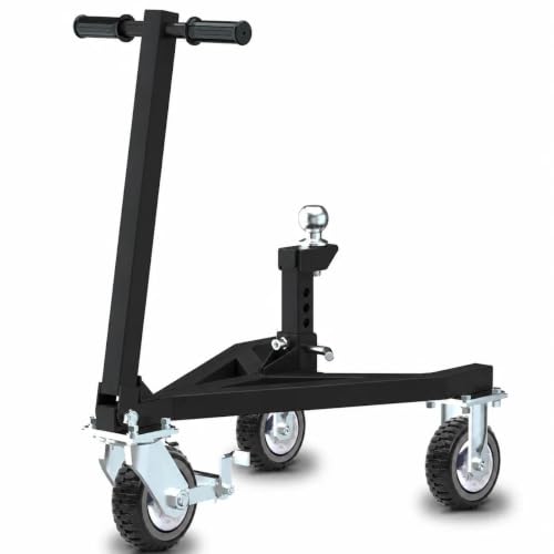 Trailer Dolly, Heavy Duty Trailer Mover with 2 Inch Hitch Ball (Black) - color: Black