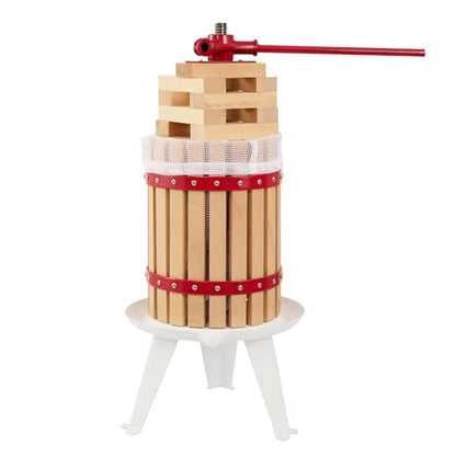CAELUM Fruit Wine Press 4.75 Gallon, Manual Cider Maker for Kitchen Red - color: Red, size: 4.75Gallon