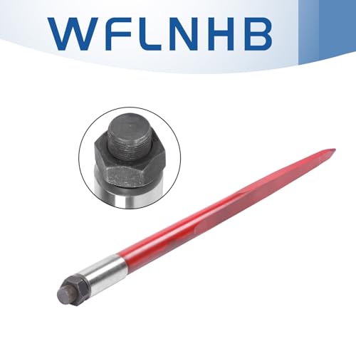 WFLNHB 2 Pcs Hay Spear 43" 3000 lbs Capacity with Hex Nut Sleeve