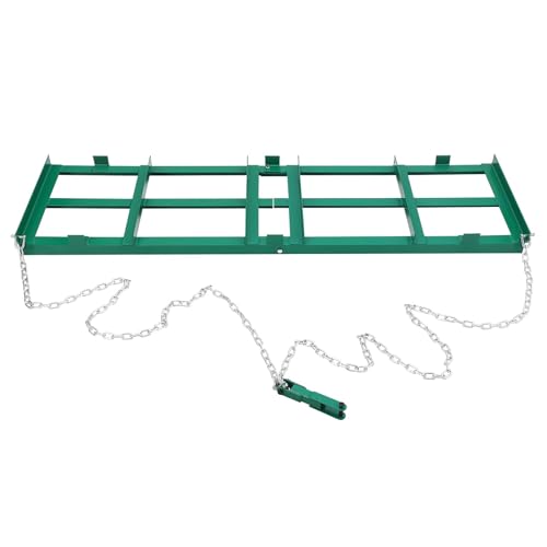 GarveeTech Drag Harrow Driveway Grader 8 ft, Driveway Drag for Gravel with 6 ft Heavy Duty Chain, Tow Behind Lawn Rake for ATV, UTV, Tractor, Mower, Power Rake for Gravel, Sand, Soil, Hay - size: 8 Ft
